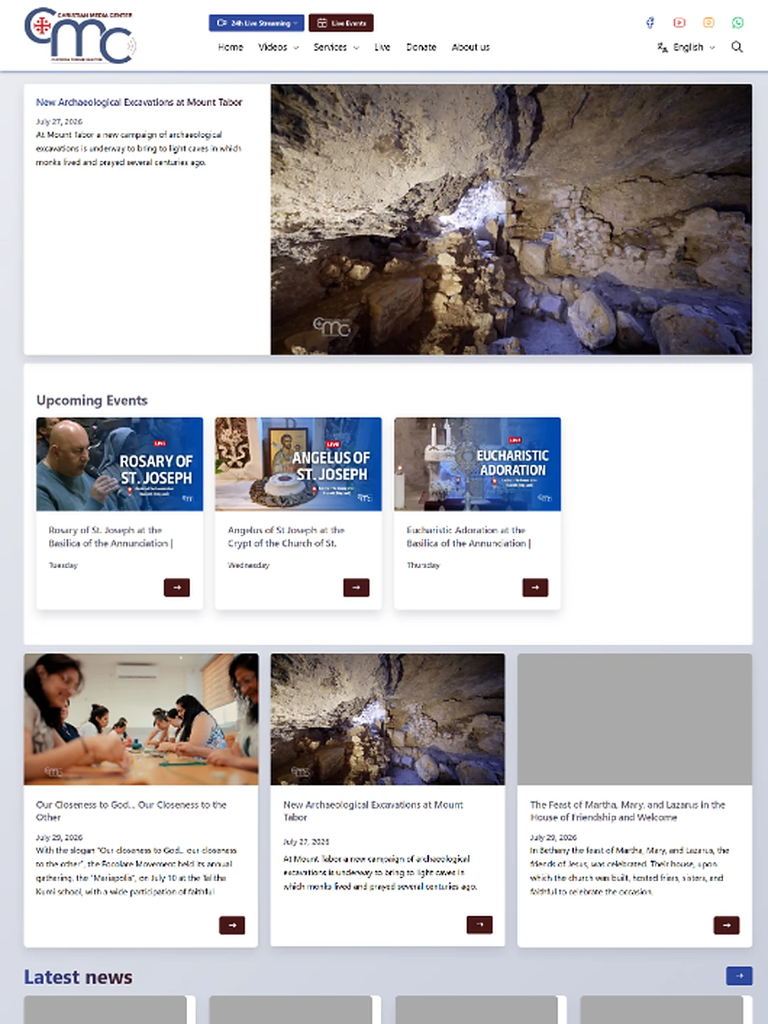 Christian Media Center website snapshot